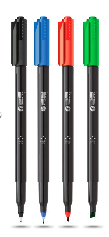 Marker permanentny CD/DVD MEMOBE 1-3mm ścięty MM253-05 czerwony